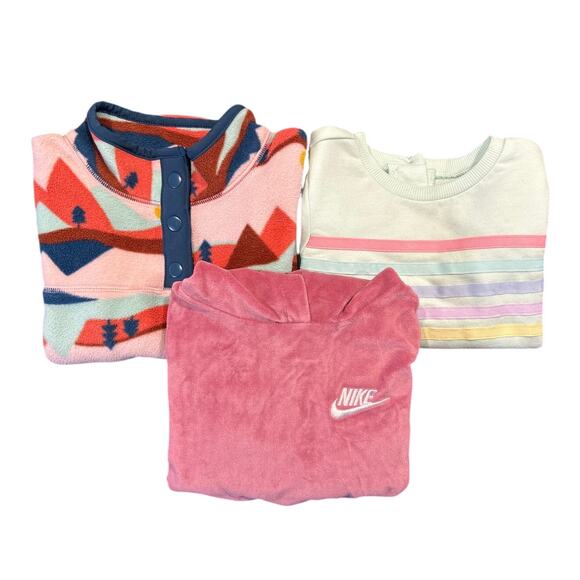 Sweatshirt Bundle, Nike, Jumping Beans, Little Me, Toddler Girl, 24M–2T - Picture 1 of 8